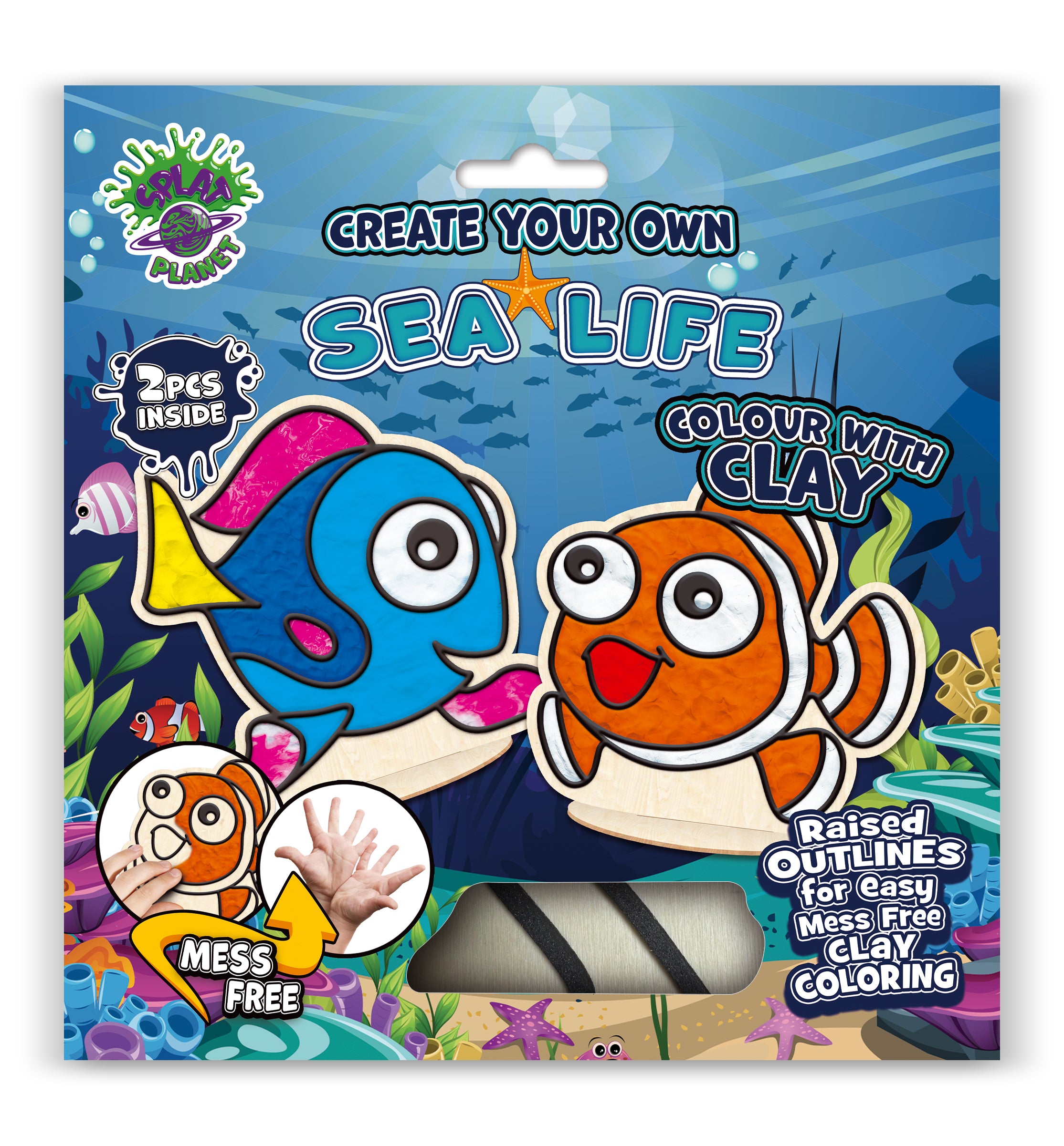 Sea life clay colouring kit, Ocean themed clay art set, Sea creature clay craft for kids, DIY sea life modelling kit, 3D ocean clay project, Sensory sea life clay kit, Creative ocean craft activity, Non-toxic clay craft set, Underwater clay art kit, Kids sea life craft