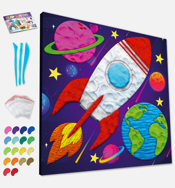 Space Clay Painting 30x30 cm