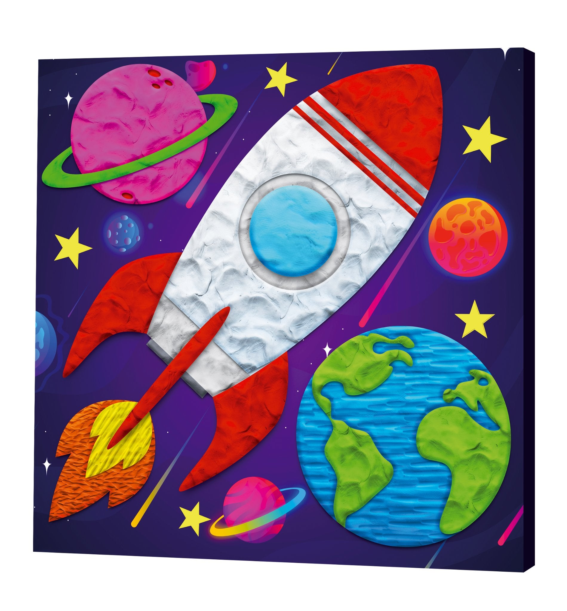 Space Clay Painting 30x30 cm