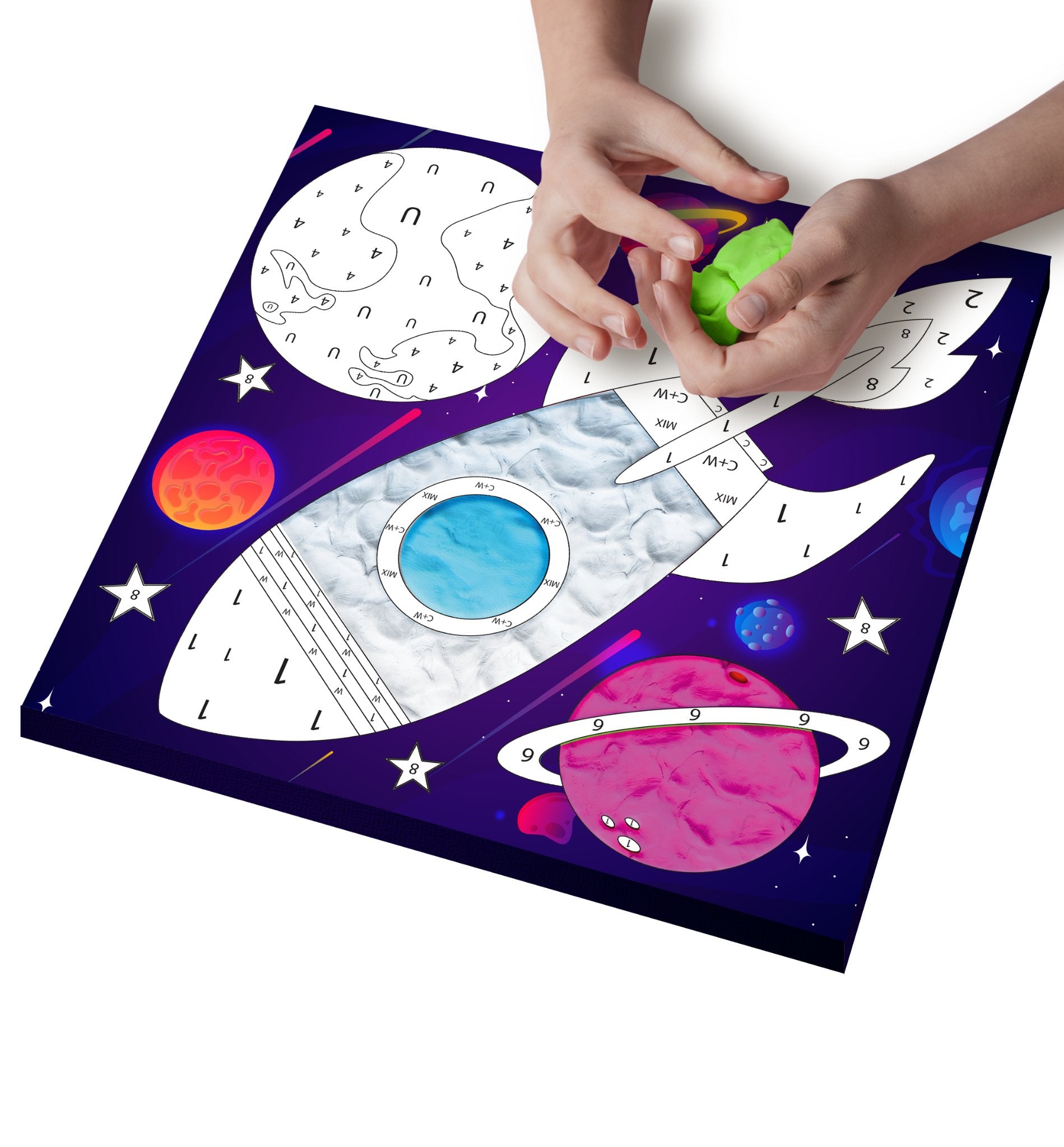 Space Clay Painting 30x30 cm