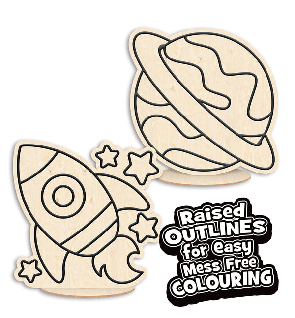 Space clay colouring kit, Space themed clay art set, Space clay craft for kids, DIY space modelling kit, 3D space clay project, Sensory space clay kit, Creative space craft activity, Non-toxic clay craft set, Outer space clay art kit, Kids space craft