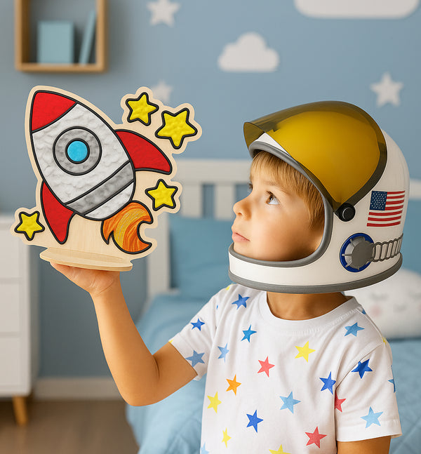 Space clay colouring kit, Space themed clay art set, Space clay craft for kids, DIY space modelling kit, 3D space clay project, Sensory space clay kit, Creative space craft activity, Non-toxic clay craft set, Outer space clay art kit, Kids space craft