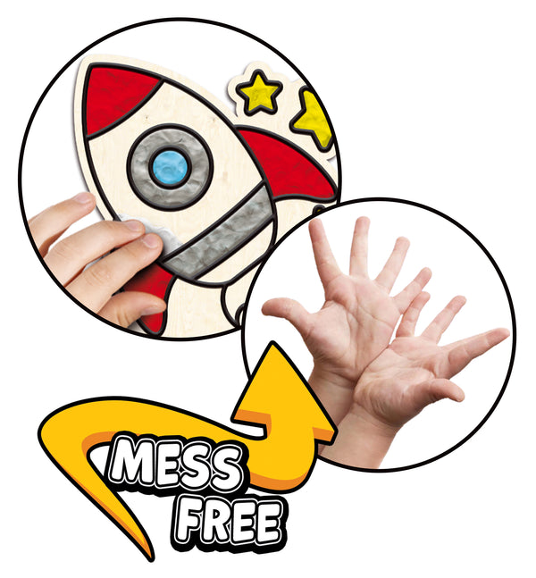 Space clay colouring kit, Space themed clay art set, Space clay craft for kids, DIY space modelling kit, 3D space clay project, Sensory space clay kit, Creative space craft activity, Non-toxic clay craft set, Outer space clay art kit, Kids space craft