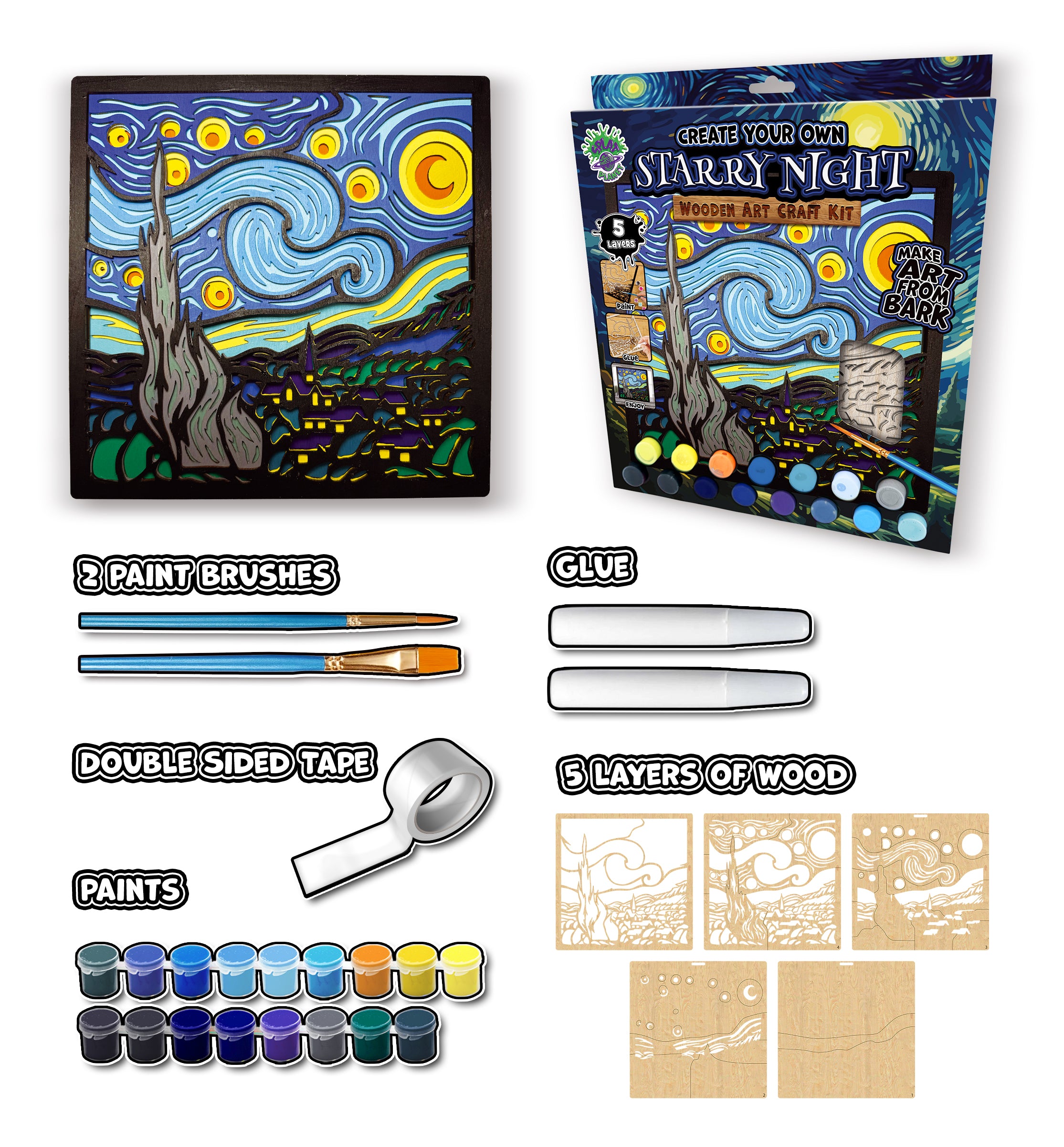 Wooden Starry Night Craft Kit