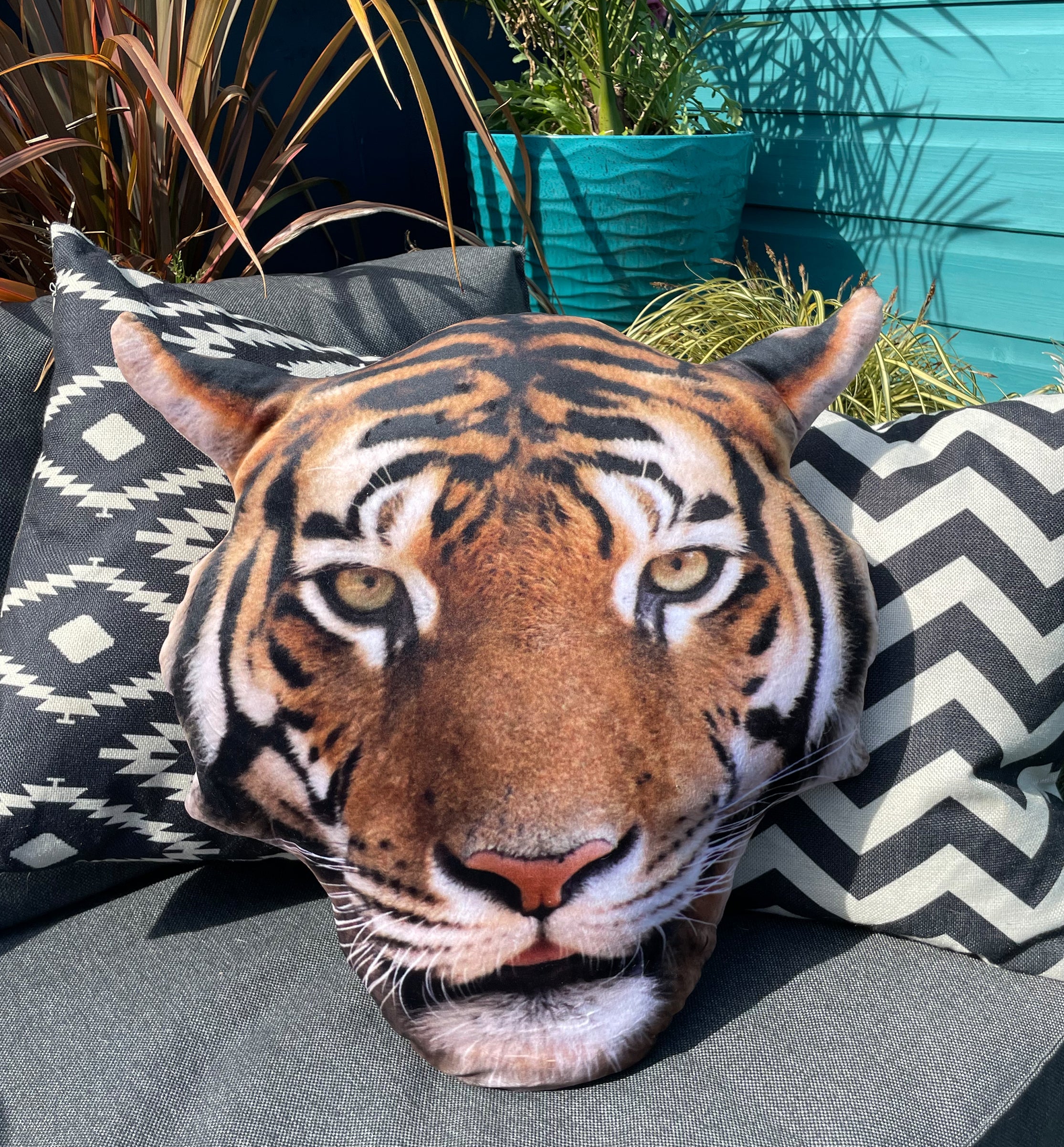 Tiger cushion, realistic Tiger face cushion, gifts for animal lovers, gifts for Tiger lovers, animal teddy, Tiger cushion, animal face cushion, Tiger sofa cushion, Tiger print design, Tiger playroom cushion