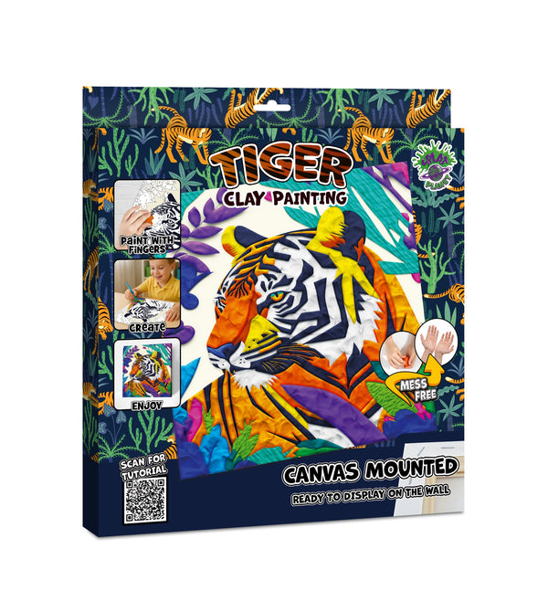 Tiger Clay Painting 30x30 cm