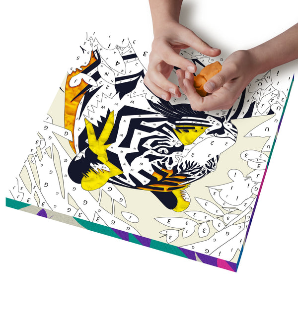 Tiger Clay Painting 30x30 cm