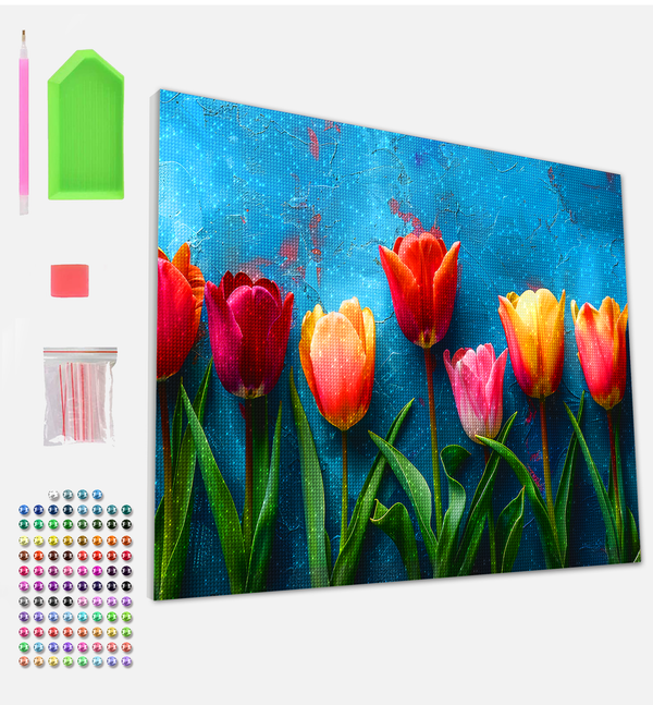 Tulips diamond painting, Flowers diamond art, Tulips diamond painting for kids, Flowers diamond art kits, Tulips crystal art, Flowers crystal art set, 5D diamond painting kits, 5D diamond art, Tulips gifts, Flowers gifts for girls, framed diamond art kits, framed diamond painting, diamond painting for beginners, framed crystal art, Tulips toy, Flowers arts and crafts, Tulips canvas wall art, Flowers art kit, 
