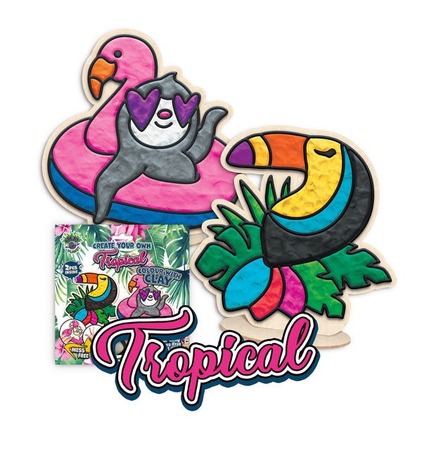 tropical clay colouring kit
tropical clay painting kit
toucan and sloth clay craft kit
tropical diy clay craft kit
tropical craft kit for kids
toucan sloth painting craft activity
tropical clay art kit kids
tropical creative craft kit
paint your own toucan and sloth
tropical craft gift for kids
tropical clay craft activity
jungle animal craft kit
tropical art activity kit
tropical creative gift for kids
splat planet tropical clay colouring kit