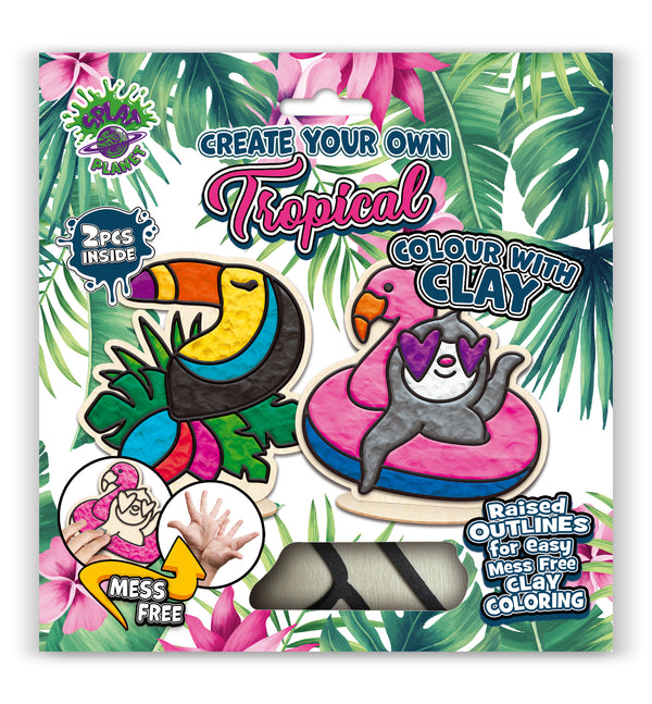 tropical clay colouring kit
tropical clay painting kit
toucan and sloth clay craft kit
tropical diy clay craft kit
tropical craft kit for kids
toucan sloth painting craft activity
tropical clay art kit kids
tropical creative craft kit
paint your own toucan and sloth
tropical craft gift for kids
tropical clay craft activity
jungle animal craft kit
tropical art activity kit
tropical creative gift for kids
splat planet tropical clay colouring kit