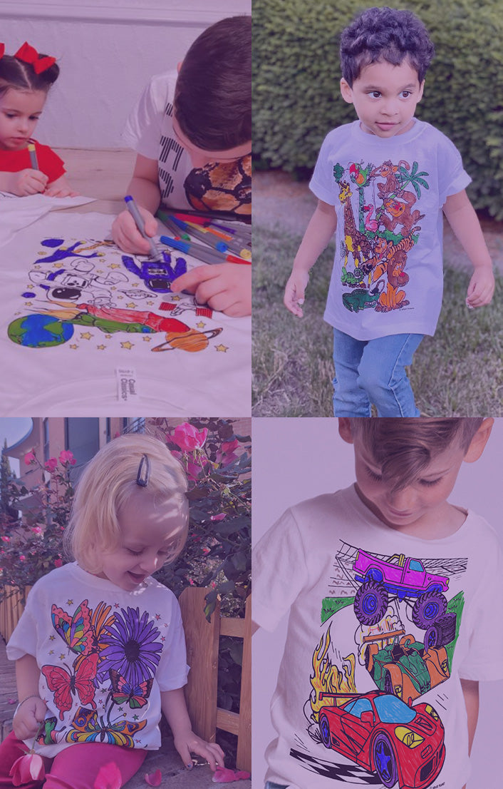 Splat Planet a world of fun for families. Colour in T-shirts