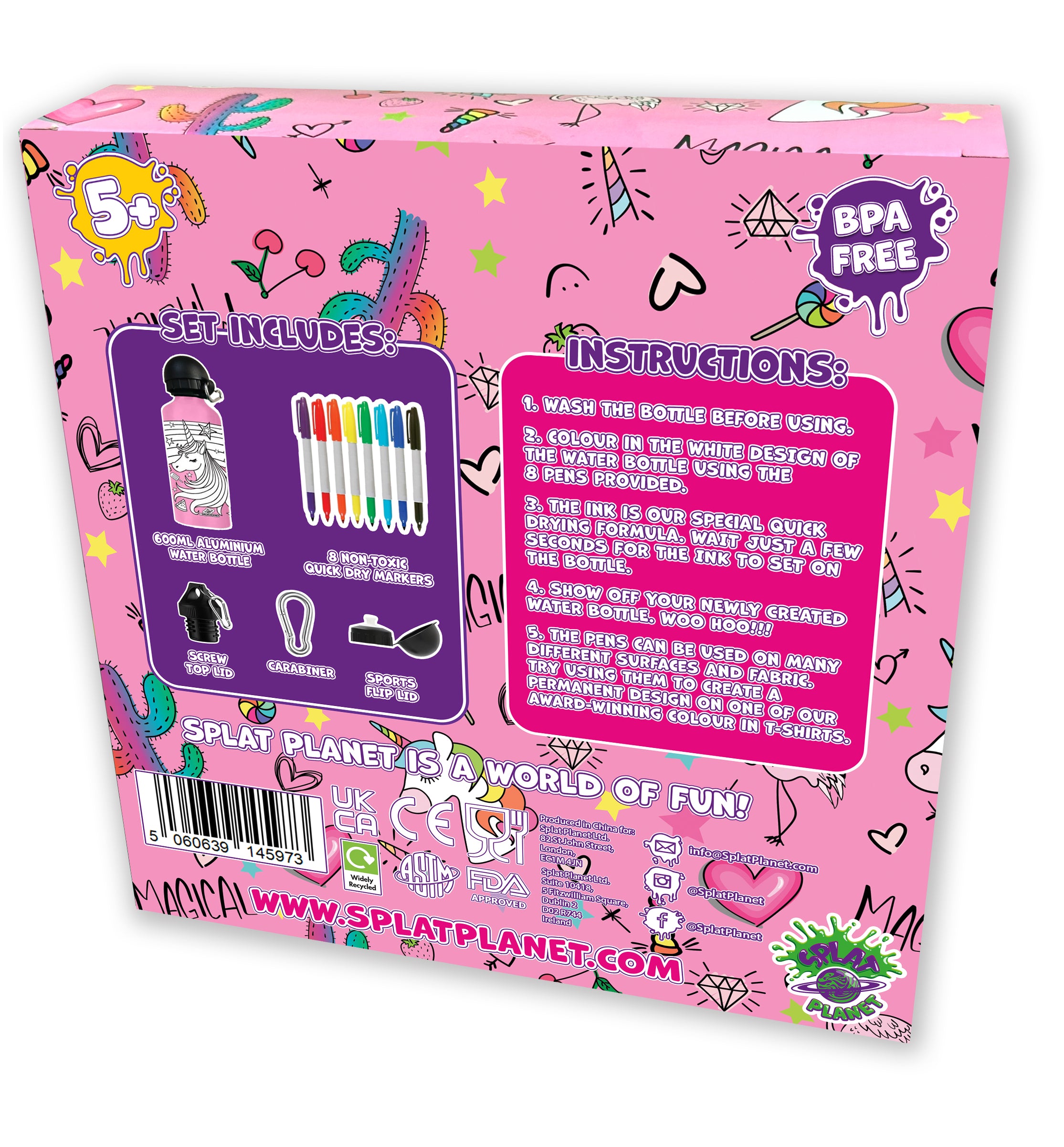 Unicorn Colour-in Bottle