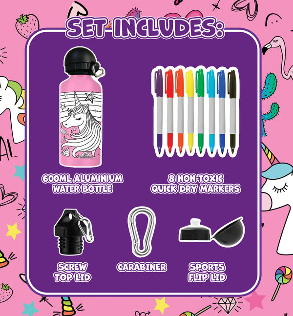 Unicorn Colour-in Bottle