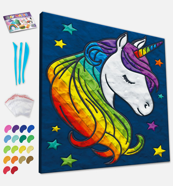 Unicorn Clay Painting 30x30cm