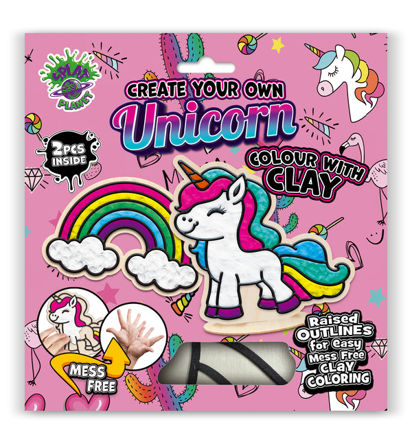 Unicorn clay colouring kit, Unicorn themed clay art set, Unicorn clay craft for kids, DIY unicorn modelling kit, 3D unicorn clay project, Sensory unicorn clay kit, Creative unicorn craft activity, Non-toxic clay craft set, Fantasy clay art kit, Kids unicorn craft