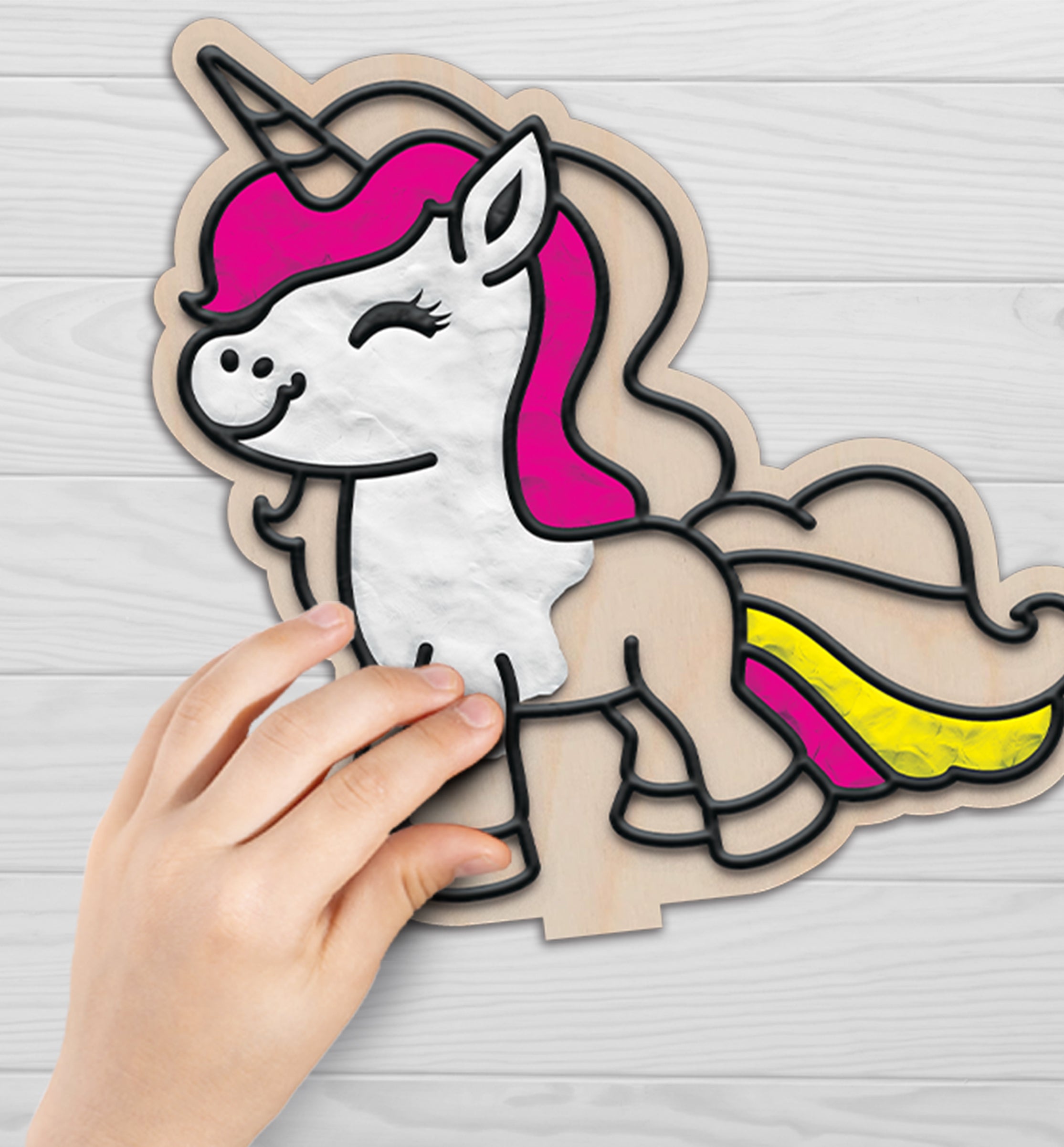 Unicorn clay colouring kit, Unicorn themed clay art set, Unicorn clay craft for kids, DIY unicorn modelling kit, 3D unicorn clay project, Sensory unicorn clay kit, Creative unicorn craft activity, Non-toxic clay craft set, Fantasy clay art kit, Kids unicorn craft