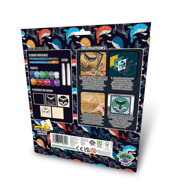 Whale wooden art kit, Whale craft kit for kids, Whale layered wood art, Whale painting kit, DIY Whale craft, Whale wall art, Ocean animal wooden art, Whale gift for children, Whale arts and crafts, Creative Whale project, Wooden Whale painting set, Whale home décor craft, Kids Whale activity kit, Whale plywood art, Ocean themed craft kit.