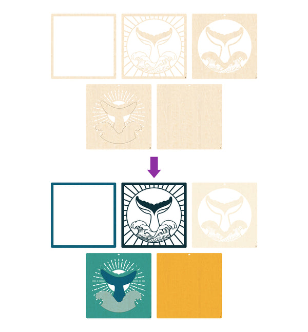 Whale wooden art kit, Whale craft kit for kids, Whale layered wood art, Whale painting kit, DIY Whale craft, Whale wall art, Ocean animal wooden art, Whale gift for children, Whale arts and crafts, Creative Whale project, Wooden Whale painting set, Whale home décor craft, Kids Whale activity kit, Whale plywood art, Ocean themed craft kit.