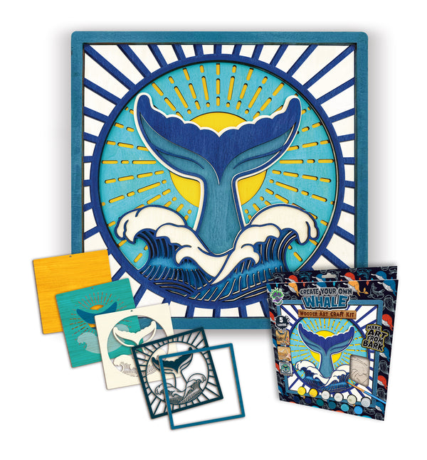 Whale wooden art kit, Whale craft kit for kids, Whale layered wood art, Whale painting kit, DIY Whale craft, Whale wall art, Ocean animal wooden art, Whale gift for children, Whale arts and crafts, Creative Whale project, Wooden Whale painting set, Whale home décor craft, Kids Whale activity kit, Whale plywood art, Ocean themed craft kit.