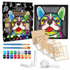 French Bulldog wooden art craft kit, Frenchie craft kit for kids, Bulldog wooden painting set, Layered dog art, DIY French Bulldog craft, Cute dog wooden décor, Frenchie wall art, Dog lover gift craft, Kids French Bulldog activity, Wooden dog craft project.