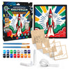 Spaceship wooden art craft kit, Rocket craft kit for kids, Space rocket wood painting set, DIY spaceship craft, Astronaut themed wooden art, Space décor project, Kids rocket activity kit, Creative space art craft.