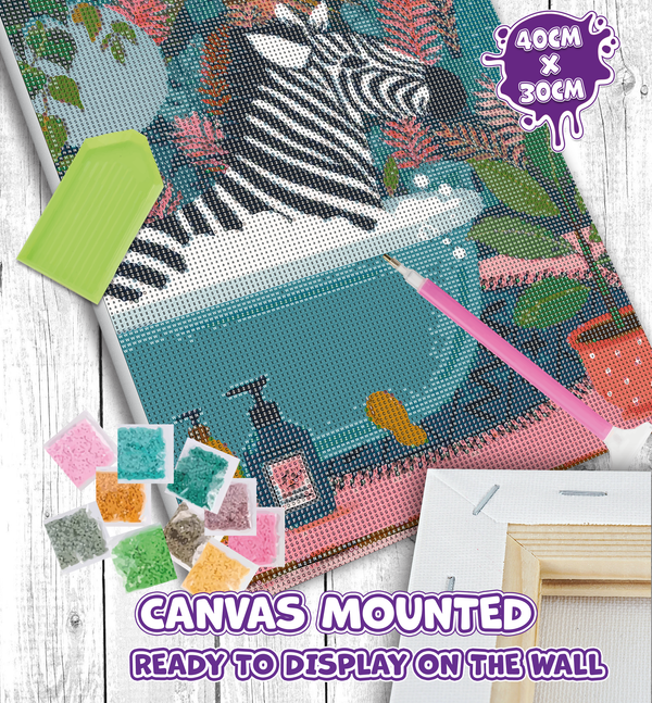 Zebra diamond painting, Zebra diamond art, Zebra diamond painting for kids, Zebra diamond art kits, Zebra crystal art, Zebra crystal art set, 5D diamond painting kits, 5D diamond art, Zebra gifts, Zebra gifts for girls, framed diamond art kits, framed diamond painting, diamond painting for beginners, framed crystal art, Zebra toy, Zebra arts and crafts, Zebra canvas wall art, Zebra art kit, 