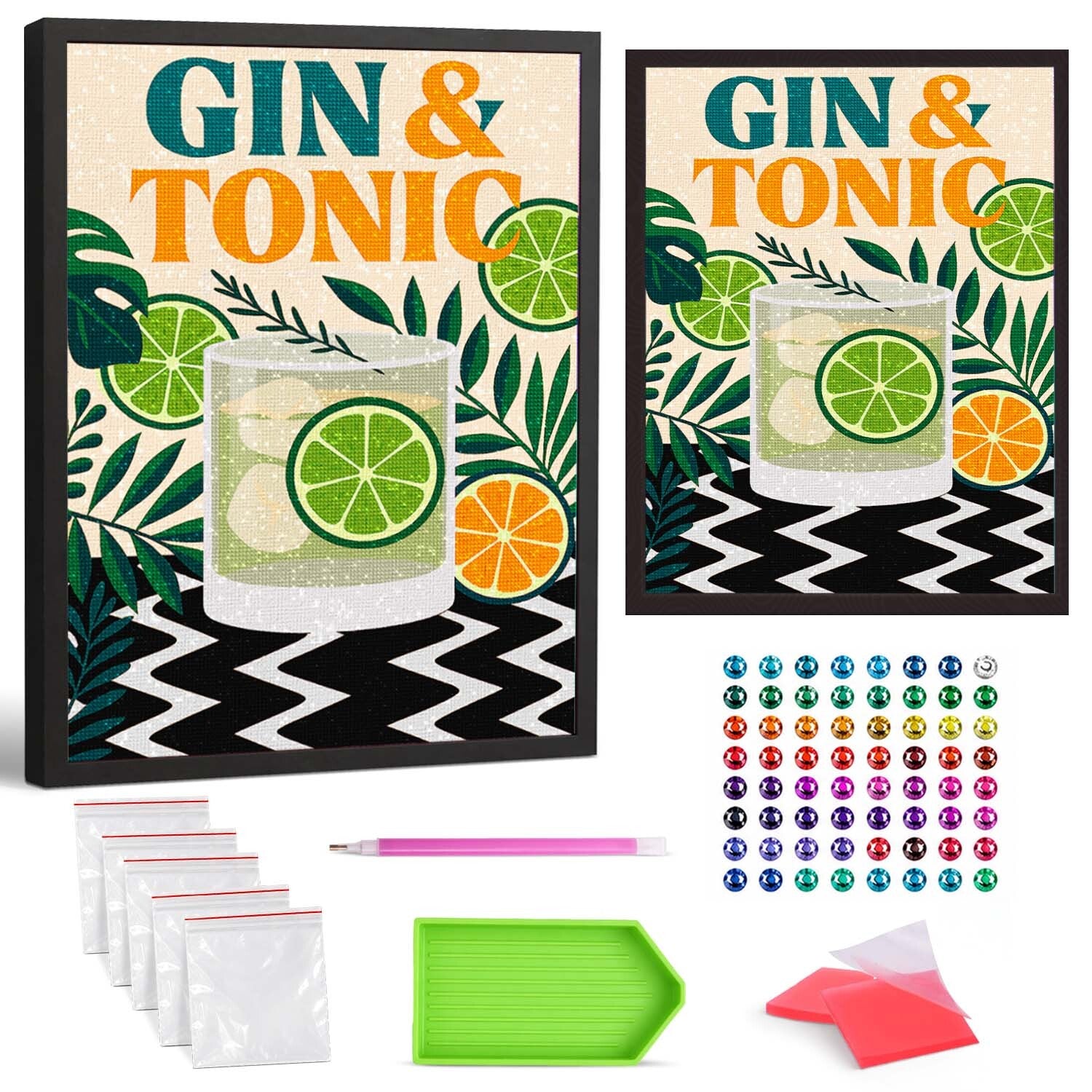 Gin & Tonic Framed Diamond painting