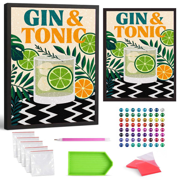 Gin & Tonic Framed Diamond painting