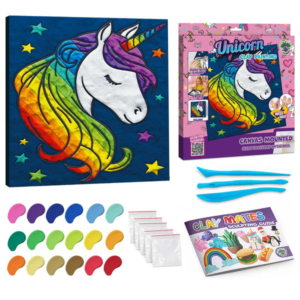 Unicorn Clay Painting 30x30cm