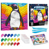 Penguin Clay Painting 30x30 cm