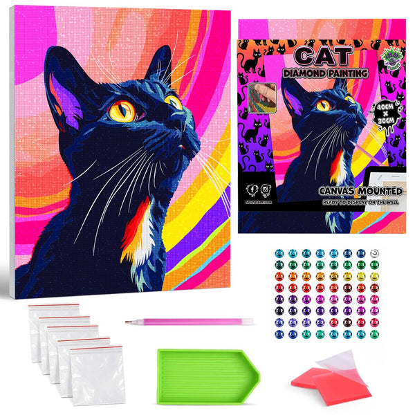Cat diamond painting, Cat diamond art, Cat diamond painting for kids, Cat diamond art kits, Cat crystal art, Cat crystal art set, 5D diamond painting kits, 5D diamond art, Cat gifts, Cat gifts for girls, framed diamond art kits, framed diamond painting, diamond painting for beginners, framed crystal art, Cat toy, Cat arts and crafts, Cat canvas wall art, Cat art kit,