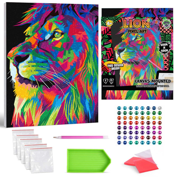 Lion diamond painting, Lion diamond art, Lion diamond painting for kids, Lion diamond art kits, Lion crystal art, Lion crystal art set, 5D diamond painting kits, 5D diamond art, Lion gifts, Lion gifts for girls, framed diamond art kits, framed diamond painting, diamond painting for beginners, framed crystal art,Lion toy, Lion arts and crafts, Lion canvas wall art, Lion art kit,