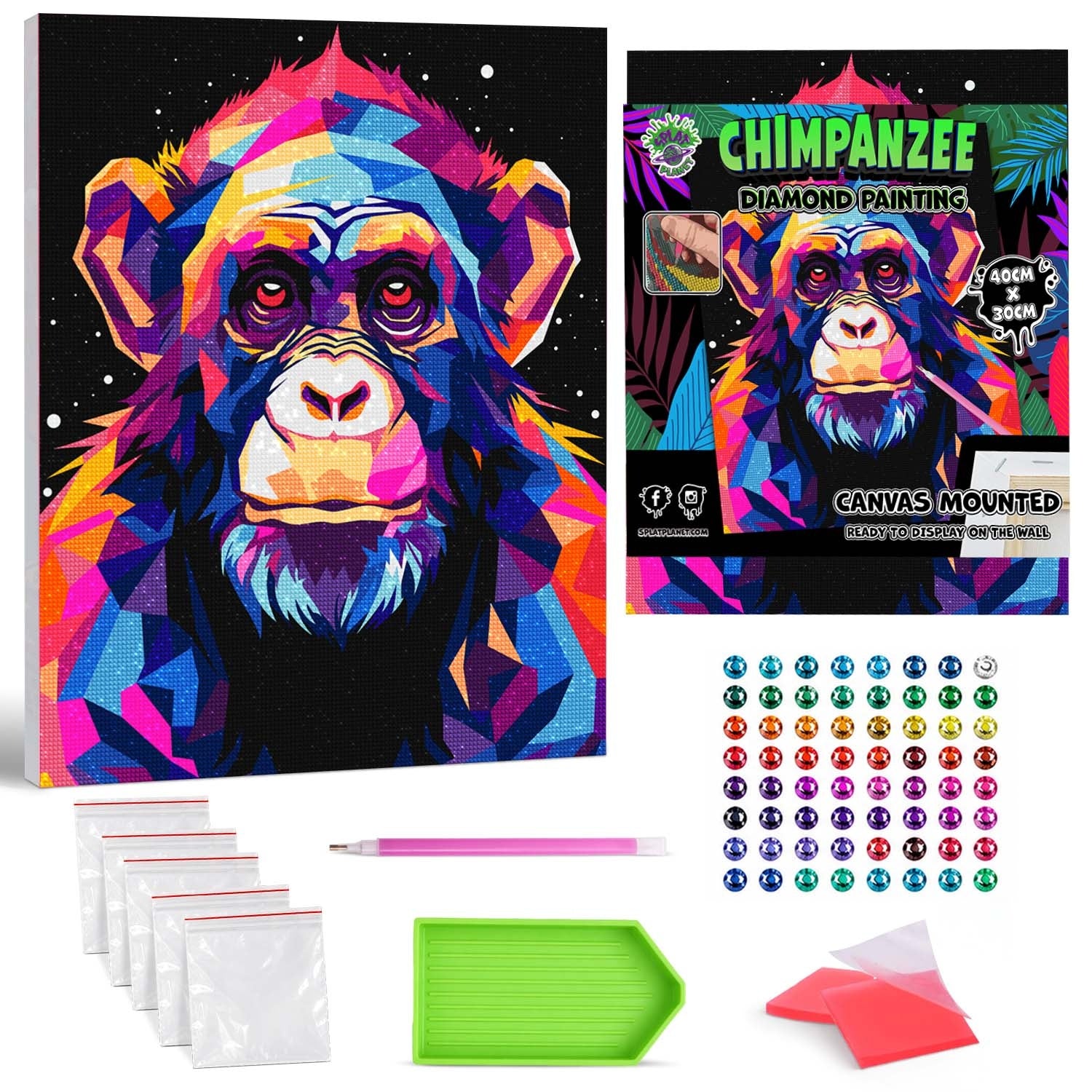 Chimpanzee diamond painting, Monkey diamond art, Monkey diamond painting for kids, Chimpanzee diamond art kits, Monkey crystal art, Monkey crystal art set, 5D diamond painting kits, 5D diamond art, Monkey gifts, Monkey gifts for girls, framed diamond art kits, framed diamond painting, diamond painting for beginners, framed crystal art,Monkey toy, Monkey arts and crafts, Monkey canvas wall art, Chimpanzee art kit,