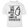 Hipster Baby Cute Funny Unique Kids T-shirt, Perfect new baby gift, I like big bottles and I cannot lie, I like Big butts and I cannot Lie, White baby Kids T-shirt