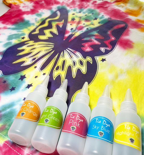 Tie Dye Kit, Vibrant Tie Dye T Shirt, magic Tie Dye kit, Butterfly Tshirt, kids tie dye kit, kids tie dye t-shirt, Butterfly t-shirt for girls, create your own t-shirt, Butterfly gifts for girls, Butterflies and Flowers T-shirt