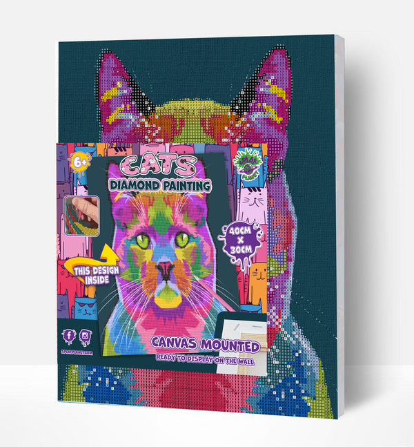 Snowplanet Cat Diamond Painting Kits,Diamond Art Kits for Adults, Full  Drill 5d Diamond Painting Kits Gem Art for Adults Wall Home Decor(YNC035)