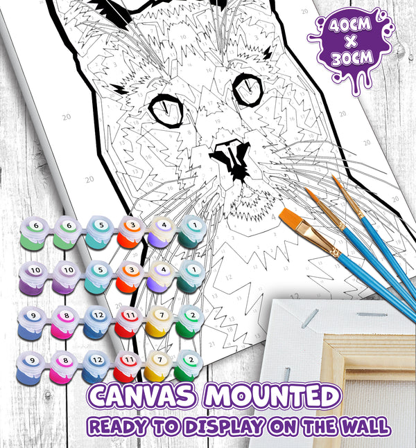 Cat paint by number, Cat painting, Cat painting for kids, Cat painting easy, Cat painting by numbers uk, Cat painting set, washable acrylic paints, Cat gifts for girls, paint by number on canvas, paint by numbers ready for wall mounting, paint by numbers for kids, paint by numbers for beginners, paint by numbers for children, paint by numbers with frame, framed paint by numbers, cat gifts for girls, gifts for cat lovers, cat gifts for women, cat gifts for kid, arts and crafts for adults