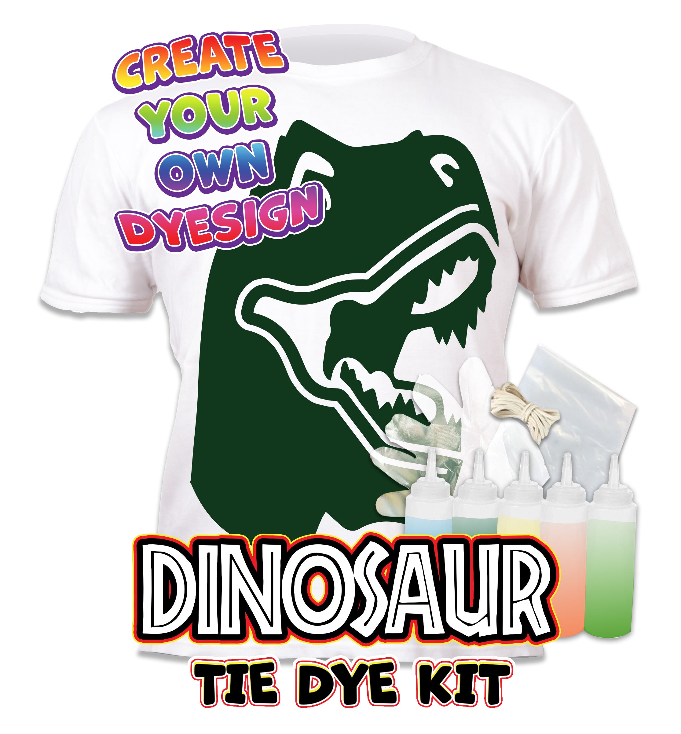 Tie Dye Kit, Vibrant Tie Dye T Shirt, magic Tie Dye kit, Dinosaur T shirt, kids tie dye kit, kids tie dye t-shirt, Dinosaur t-shirt for Boys, create your own t-shirt, Dinosaur gifts for Boys, Dinosaur T-shirt