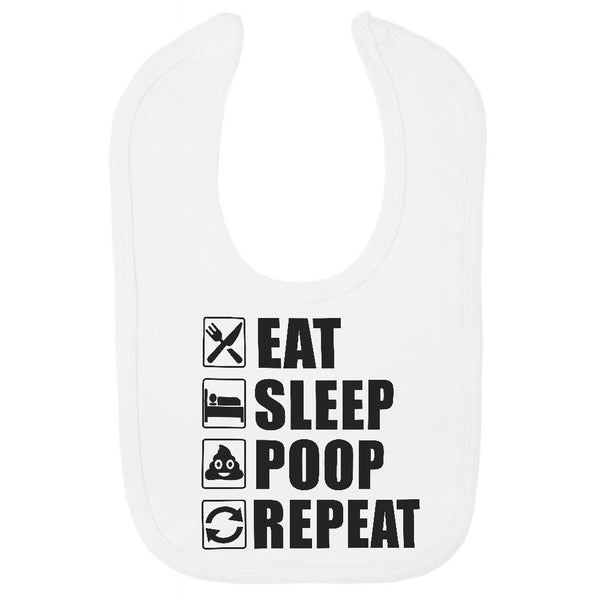Eat Sleep poop repeat, funny baby gift, baby gift, funny baby bib, 