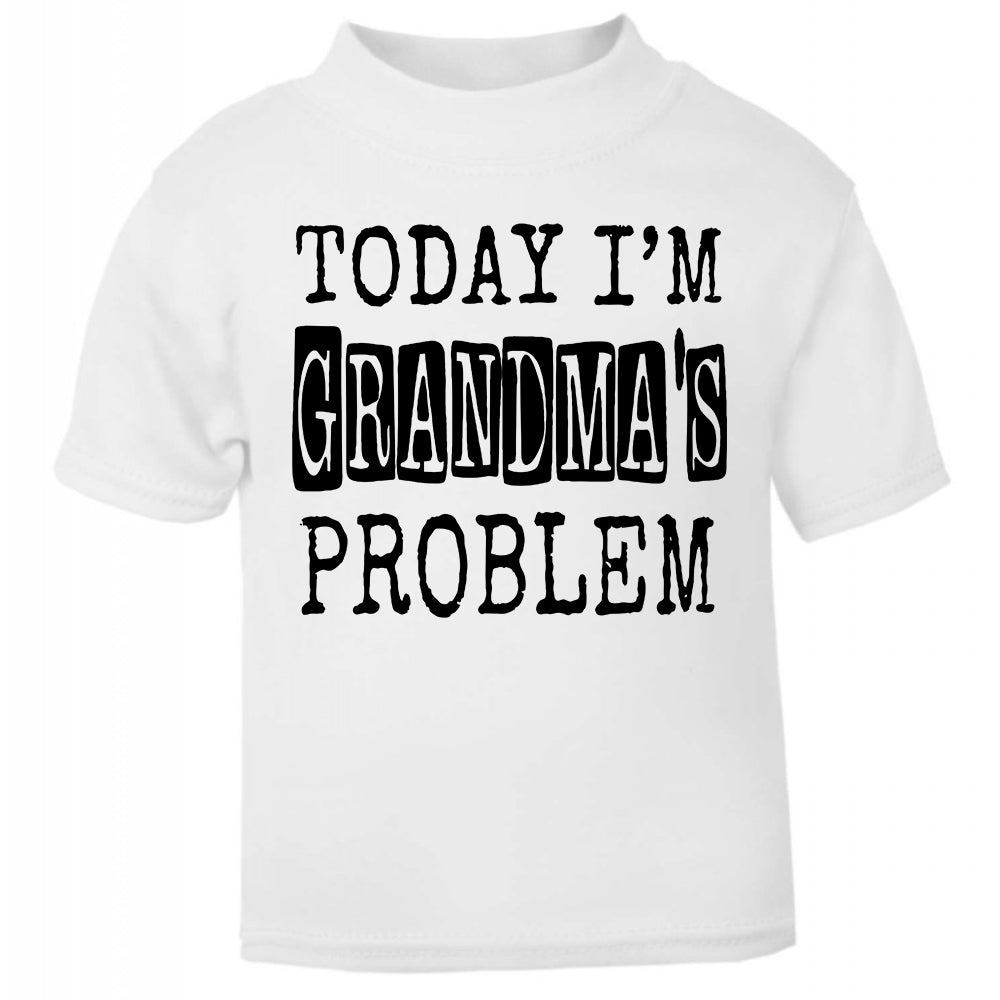 Today I'm Grandmas problem Bib, Today I'm Grandmas problem, Funny baby gift, funny baby clothes, funny baby bib, funny baby shower gifts, funny baby grow, baby bibs, baby bibs newborn,