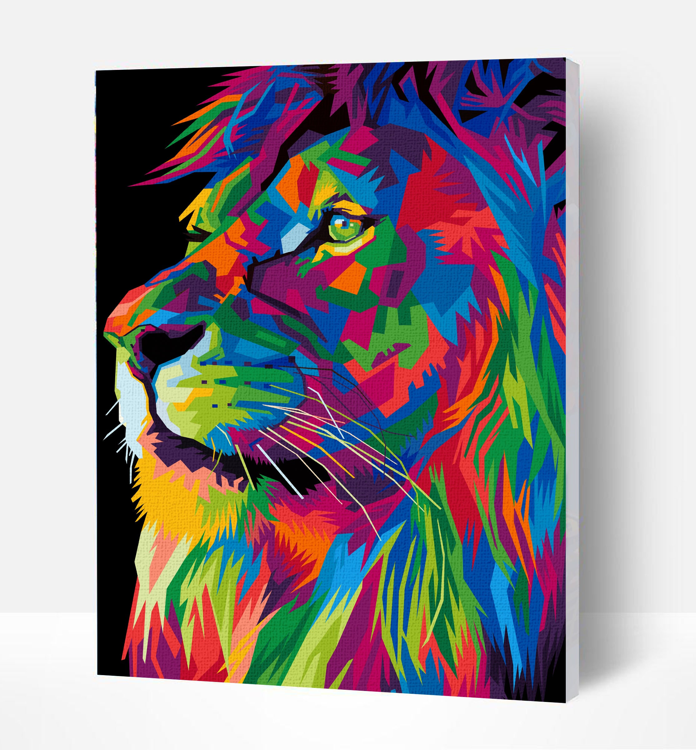 Lion paint by number, Lion painting, Lion painting for kids, Lion painting easy, Lion jungle animal painting set, washable acrylic paints, Cat gifts for girls, paint by number on canvas, paint by numbers ready for wall mounting, paint by numbers for kids, paint by numbers for beginners, paint by numbers for children, paint by numbers with frame, framed paint by numbers, lion gifts for girls, lion toys, lion gifts for kid, arts and crafts for adults, fluorescent paints, UV Neon Paints