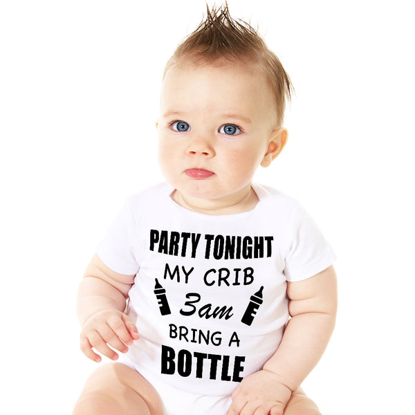 Hipster Baby Cute Funny Unique Kids T-shirt, Perfect new baby gift, I like big bottles and I cannot lie, party tonight my crib, 3am bring a bottle, been inside 9 months,  I like Big butts and I cannot Lie, Dirty fingers, bang tidy, White baby Kids T-shirt