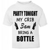 Hipster Baby Cute Funny Unique Kids T-shirt, Perfect new baby gift, I like big bottles and I cannot lie, party tonight my crib, 3am bring a bottle, been inside 9 months,  I like Big butts and I cannot Lie, Dirty fingers, bang tidy, White baby Kids T-shirt