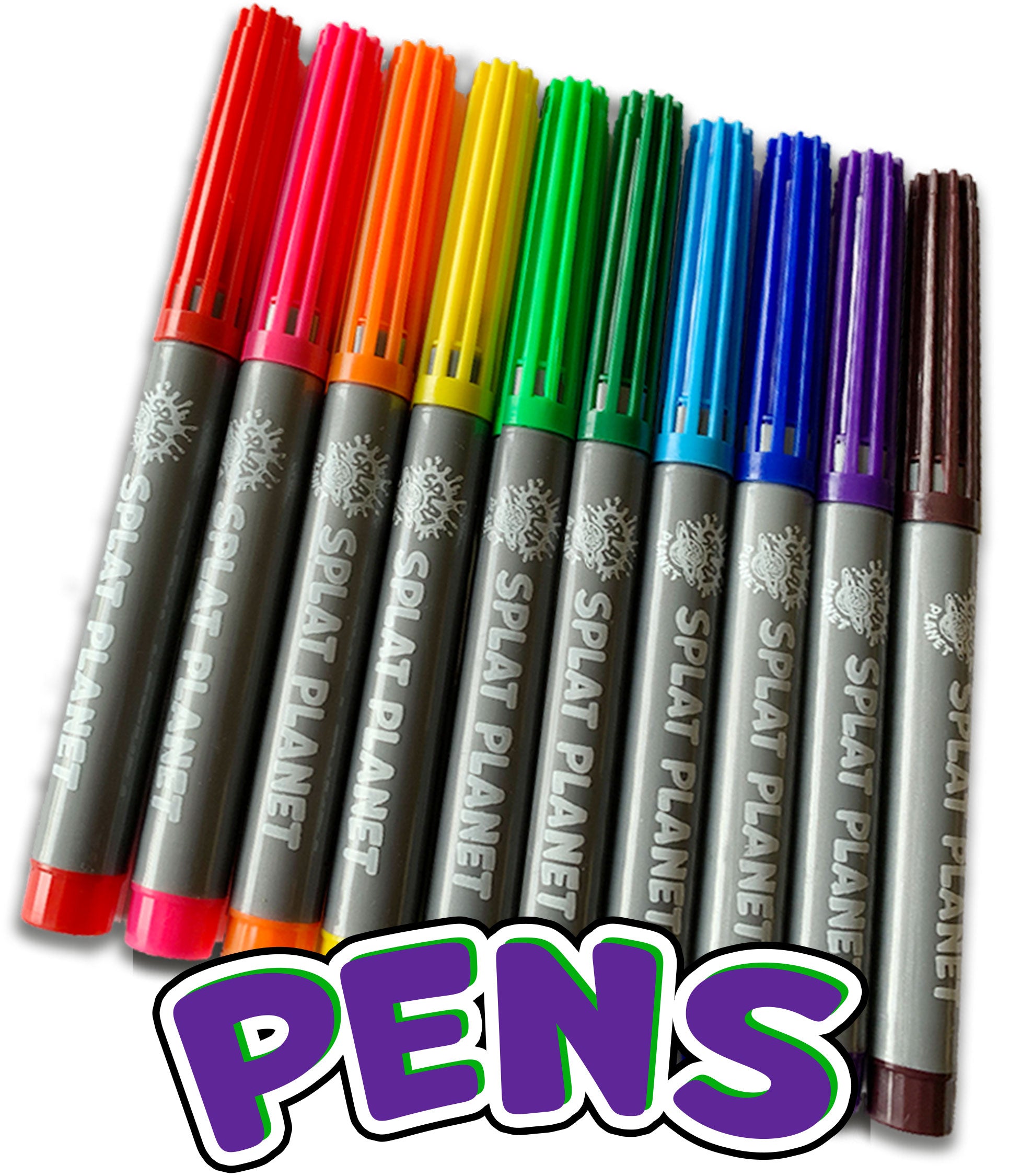 Fabric pens, washable pens, markers, magic markers, multi coloured pens, splat planet, colour in tshirt, colouring markers, sharpies,
