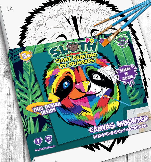 Sloth paint by number, Sloth painting, Sloth painting for kids, Sloth painting easy, Sloth painting by numbers uk, Sloth painting set, washable acrylic paints, Sloth gifts, sloth gifts for girls, paint by number on canvas, paint by numbers ready for wall mounting, paint by numbers for kids, paint by numbers for beginners, paint by numbers for children, paint by numbers with frame, sloth toy,