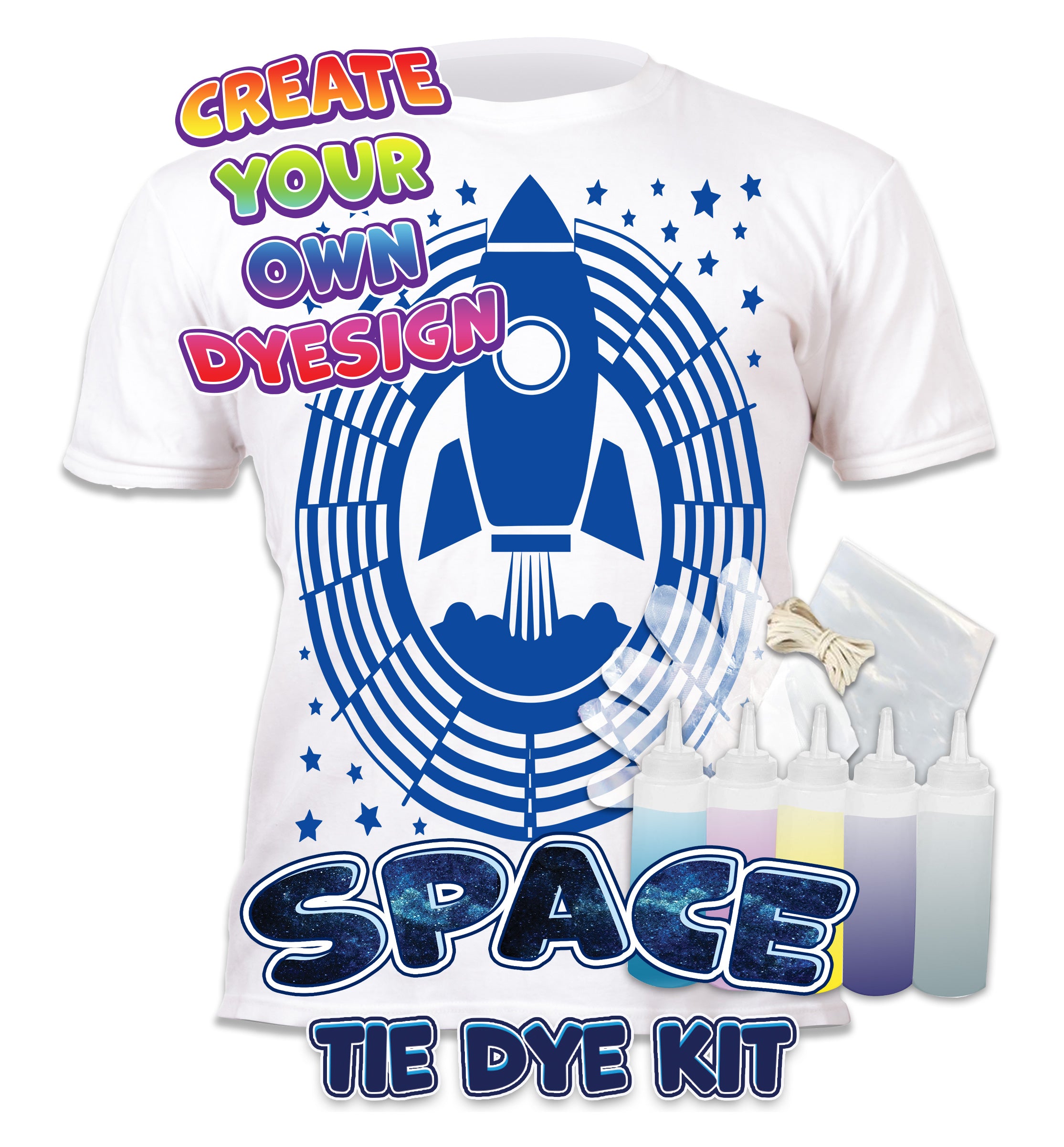 Tie Dye Kit, Vibrant Tie Dye T Shirt, magic Tie Dye kit, Space T shirt, kids tie dye kit, kids tie dye t-shirt, Space t-shirt for boys, create your own t-shirt, Space gifts for boys, Space T-shirt