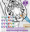 Tiger paint by number, Tiger painting, Tiger painting for kids, Tiger painting easy, Tiger jungle animal painting set, washable acrylic paints, Tiger gifts, paint by number on canvas, paint by numbers ready for wall mounting, paint by numbers for kids, paint by numbers for beginners, paint by numbers for children, paint by numbers with frame, framed paint by numbers, Tiger arts and crafts, Tiger toys, Tiger art, arts and crafts for adults, fluorescent paints, UV Neon Paints