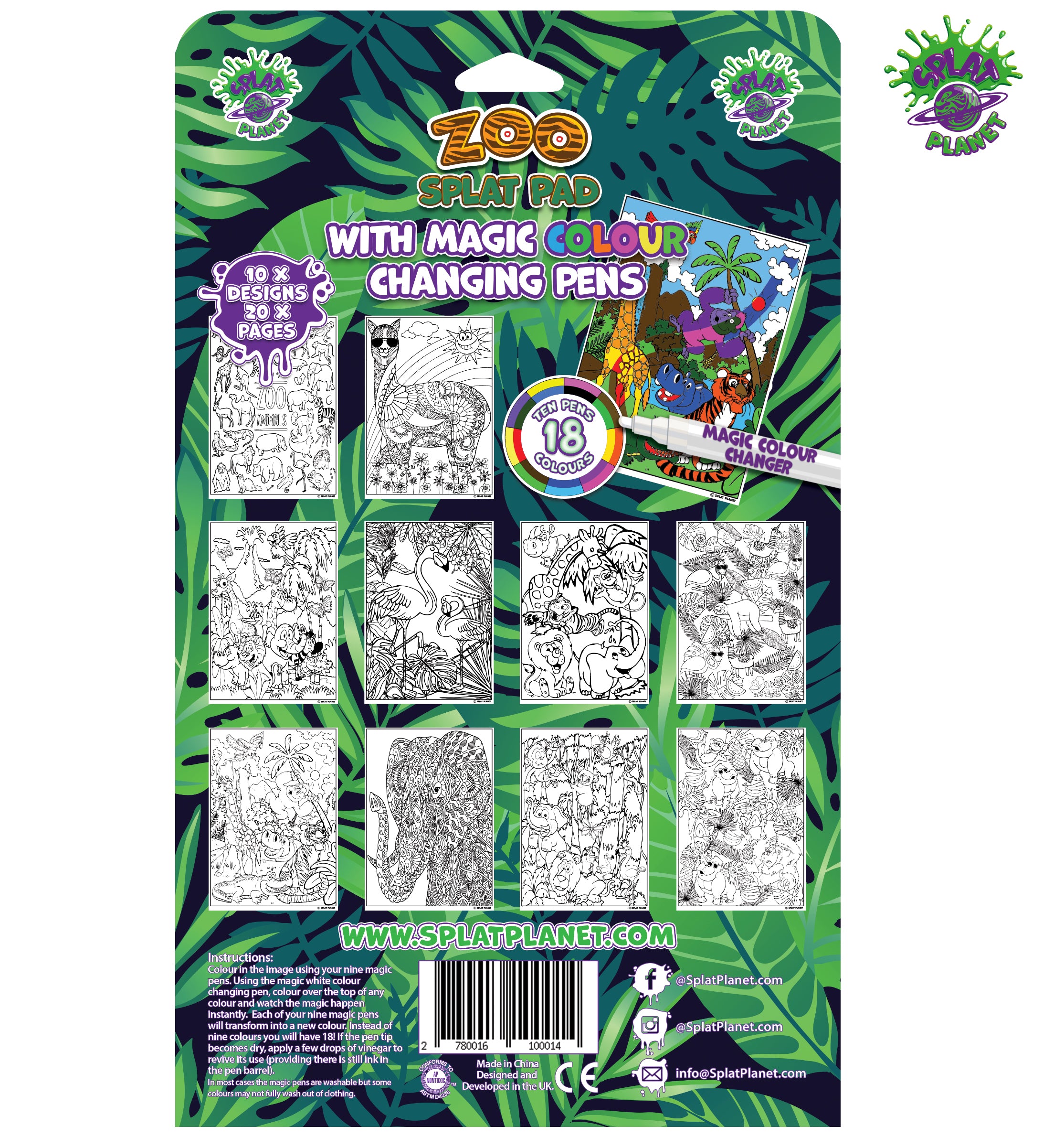 Libro para colorear Zoo Magic